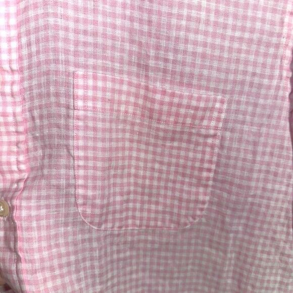 Brooks Brothers Pink 100% Baird Mcnutt Linen S/S Button Down - Picture 4 of 9